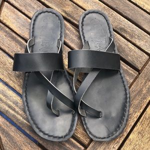 Mad Love Sandals multi-strap with toe loop. Size 10 flats.